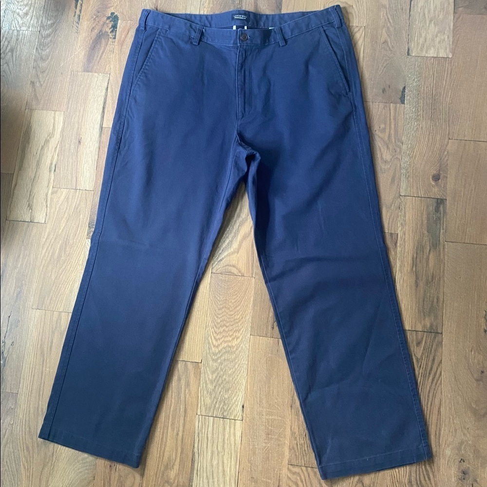 Lands' End Traditional Fit Blue Khaki Pants Size 40